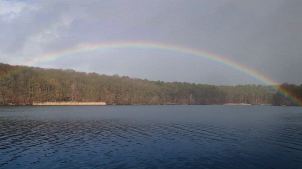 Regenbogen über dem Schlachtensee; © Andreas Graeff