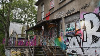 Blick auf den Eingang des Technoclubs About Blank in Berlin Friedrichshain. © picture alliance/ dpa/ Katharina Kausche