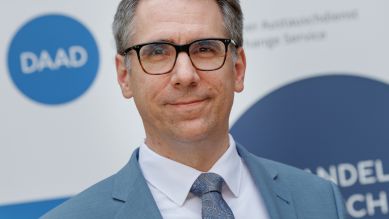 DAAD-Generalsekretär, Kai Sicks, aufgenommen bei einem Treffen Internationaler Studierenden, 07.06.2024; © picture alliance/dpa/Friso Gentsch
