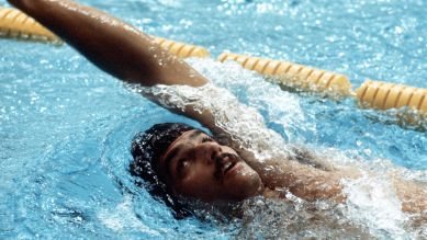 Mark Spitz bei den Olympischen Sommerspielen 1972 in München © Sven Simon/picture alliance/dpa