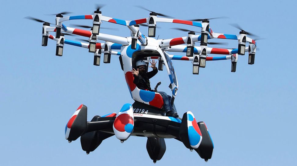 "Flying car" auf Osaka Expo 2025; © picture alliance/AP/Yomiuri Shimbun