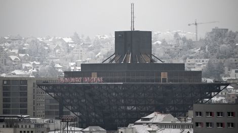 Das Gebäude des Slowakischen Rundfunks; © picture alliance/dpa/Marijan Murat