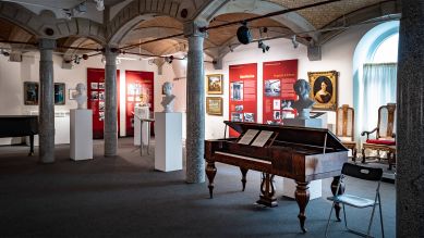 Mendelssohn Remise, Jägerstraße, Berlin-Mitte, mit der Ausstellung: Die Mendelssohns in der Jägerstraße; © imago-images.de/Jürgen Ritter