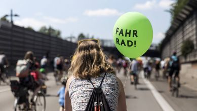 Sternfahrt des ADFC für bessere Bedingungen für den Radverkehr (Berlin, 2019) © IMAGO / Future Image