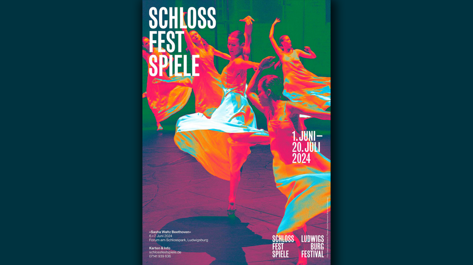 Daniel Wiesmann, Sasha Waltz – Beethoven / Ludwigsburger Schlossfestspiele, 2024, Siebdruck © Daniel Wiesmann