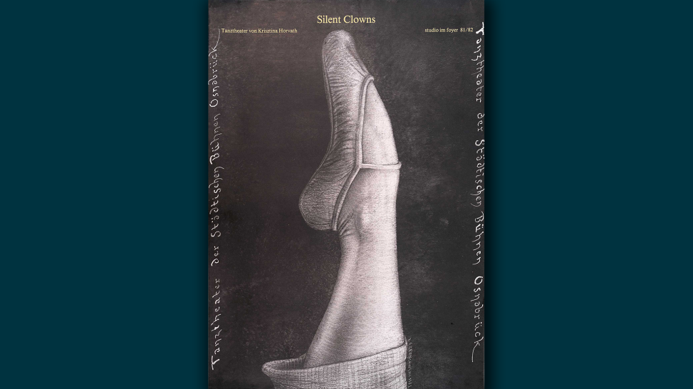 Jerzy Czerniawski, Silent Clowns – Tanztheater von Krisztina Horvath, Städtische Bühnen Osnabrück, 1981, Offsetdruck © Jerzy Czerniawski, Foto: Bernd Schönberger