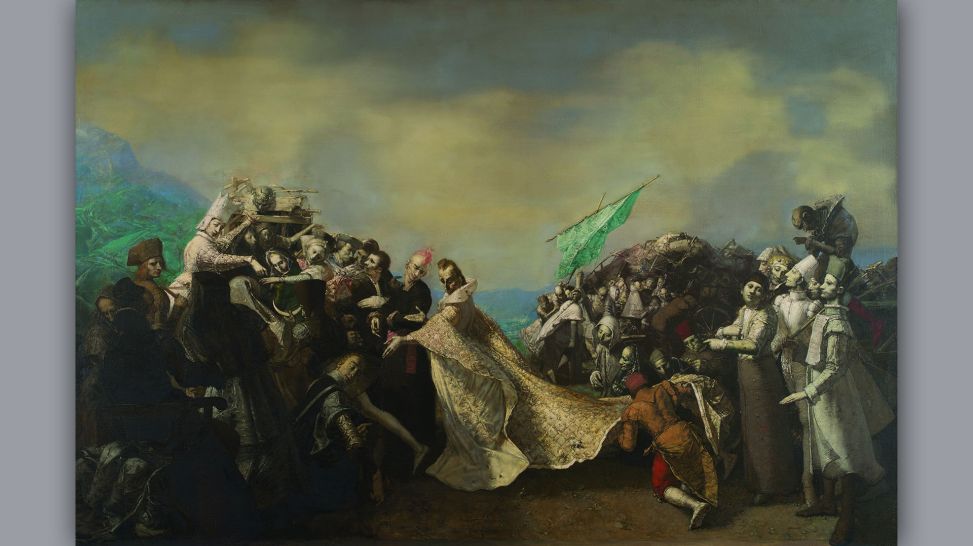 Werner Tübke: Ende der Narrengerichtsbarkeit IV (1982) © VG Bild-Kunst, Bonn 2025