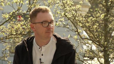 Tomasz Pilarski von der deutsch-polnischen Touristeninformation in Frankfurt (Oder)