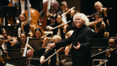 London Symphony Orchestra in der Berliner Philarmonie, Sir Simon Rattle (Quelle: Fabian Schellhorn)