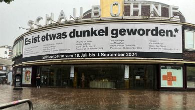 Keller der Berliner Schaubühne nach Starkregen überflutet. (Quelle: rbb/Dörte Störmann)
